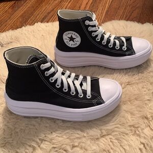 Women's Chuck Taylor All Star Move Hi Platform Sneaker - Black/White